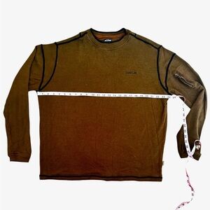 Kuhl Brown Wool Shirt sz XL Men’s Long Sleeve Sweater Crewneck Silver Oak EUC